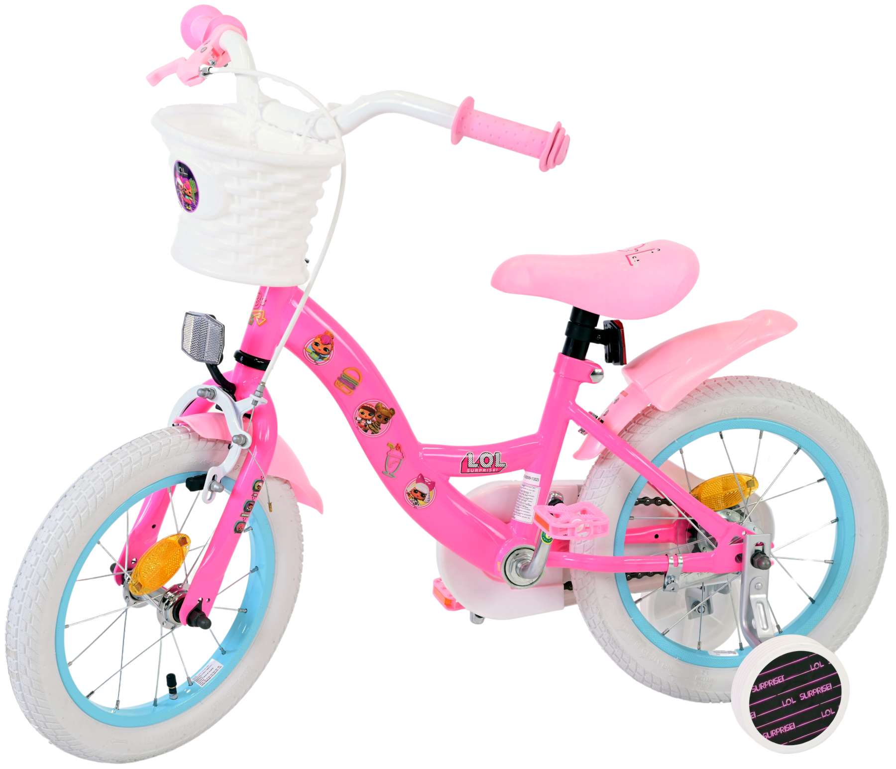 Lol verrassing kinderfiets - meisjes - 14 inch - roze