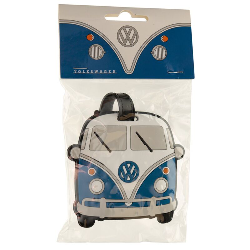 Volkswagen busje vw t1 blauw pvc kofferlabel
