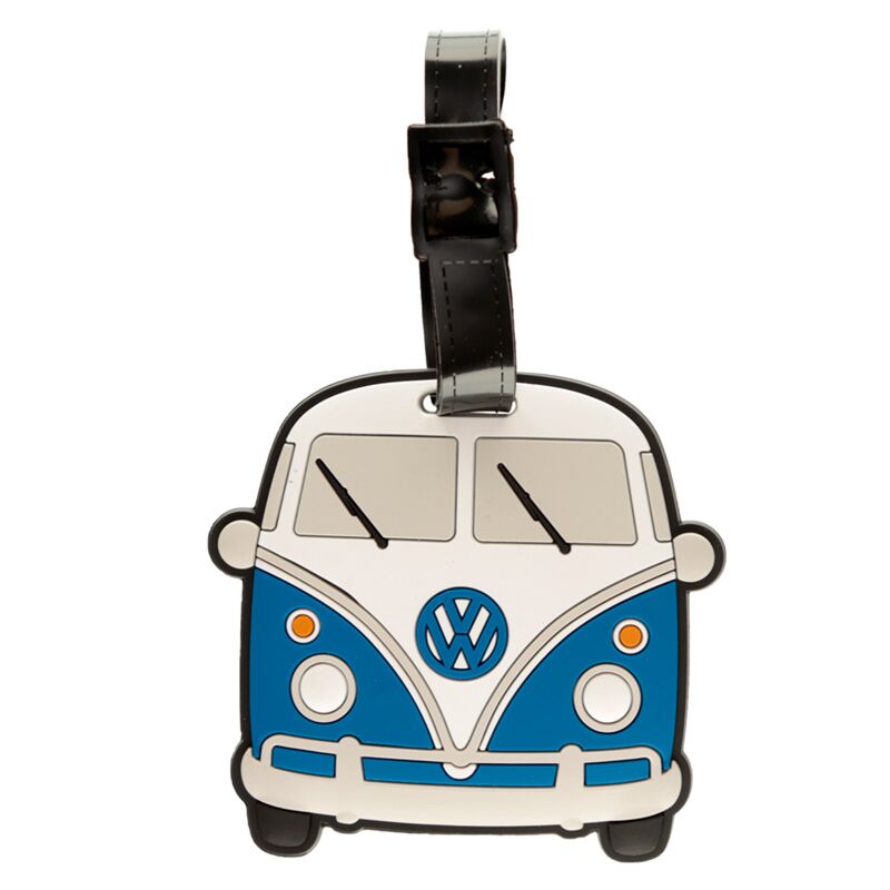 Volkswagen busje vw t1 blauw pvc kofferlabel