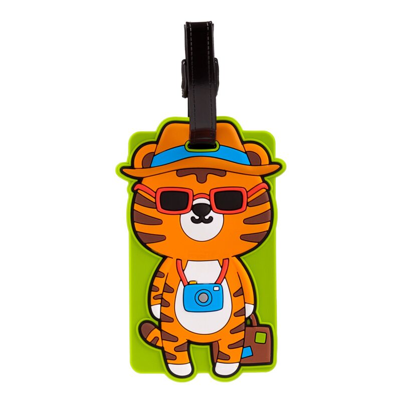 Alfie de tijger adoramals wilde dieren pvc kofferlabel