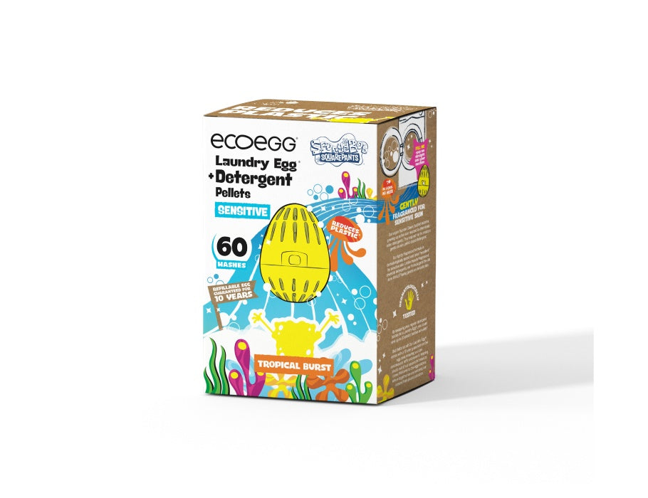 Ecoegg wasbal - Spongebob - tropical burst - gevoelig - 60 wasjes
