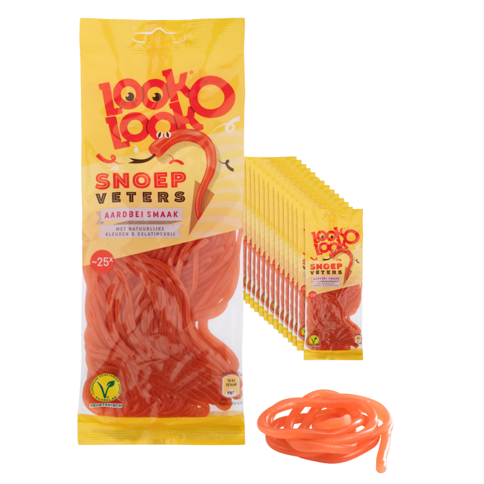 Look o look look-o-look snoepveters aardbei (14x125gr)
