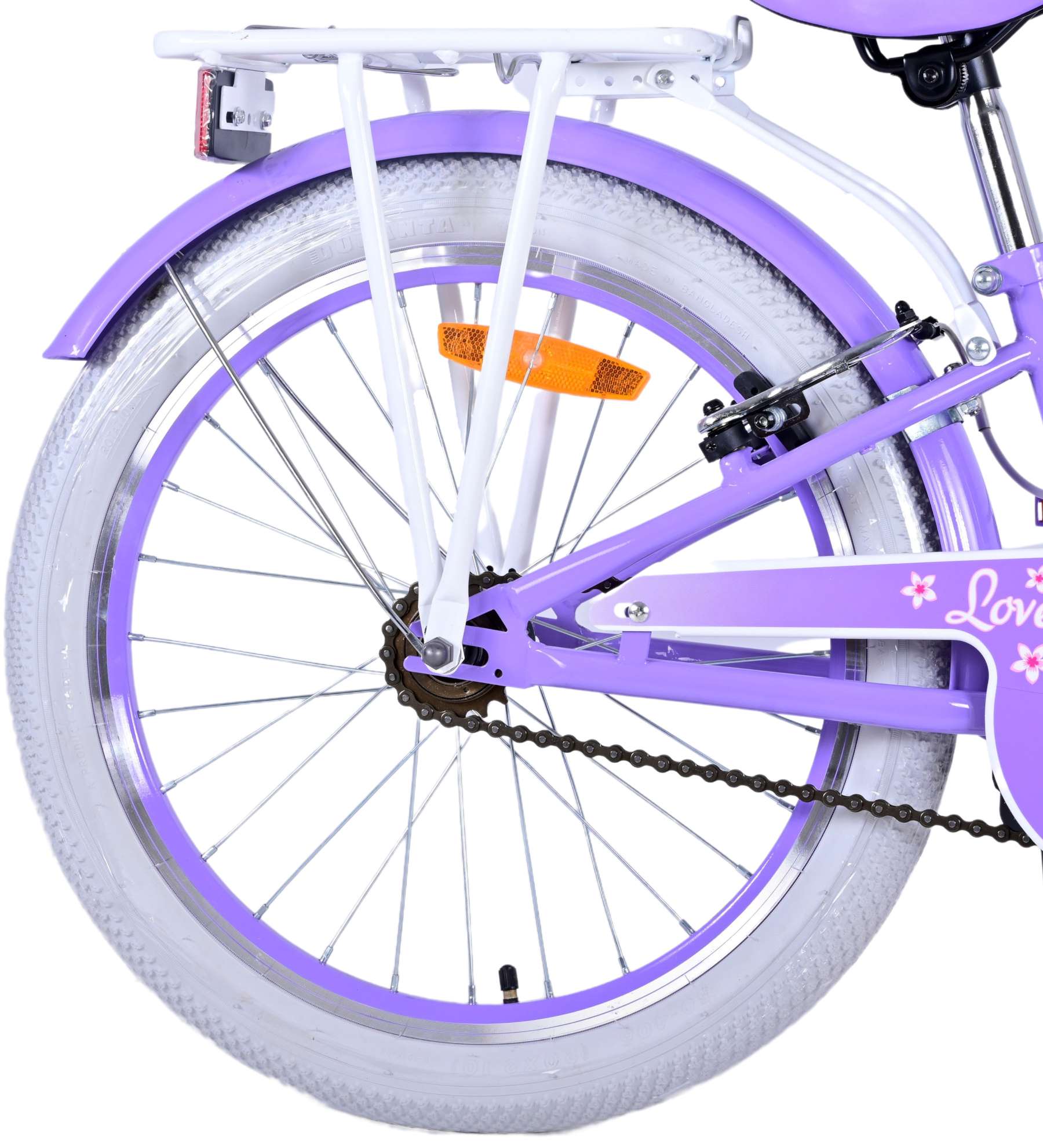 Volare lovely kinderfiets - meisjes - 20 inch - paars - twee handremmen