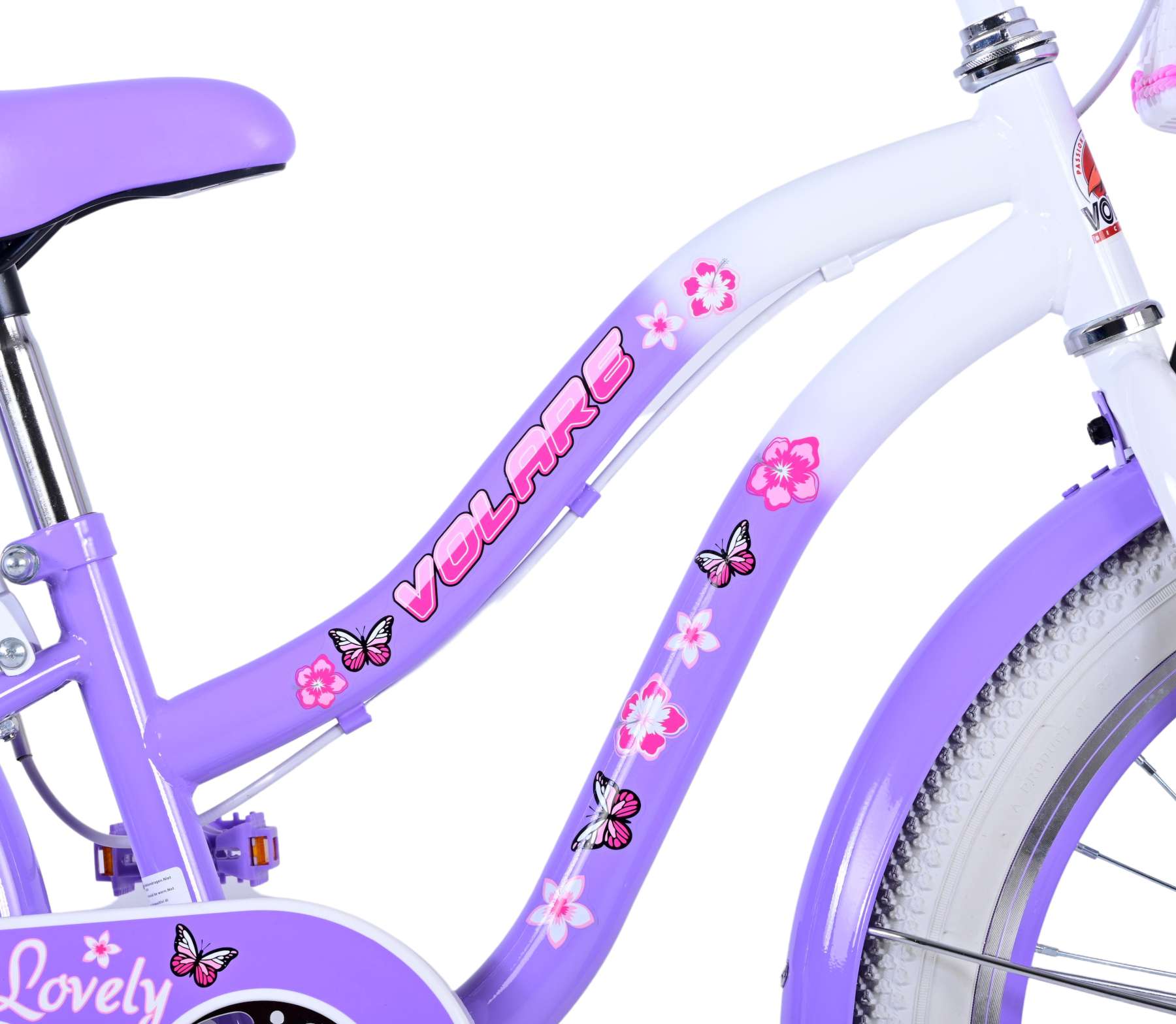 Volare lovely kinderfiets - meisjes - 20 inch - paars - twee handremmen