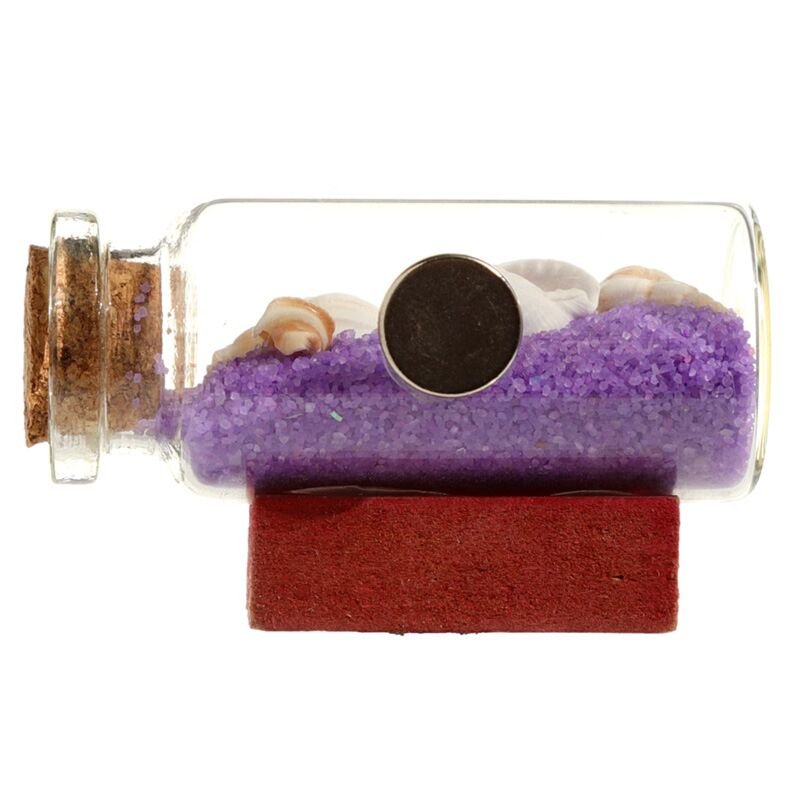 Gekleurd zand schelpen fles strand souvenir magneet