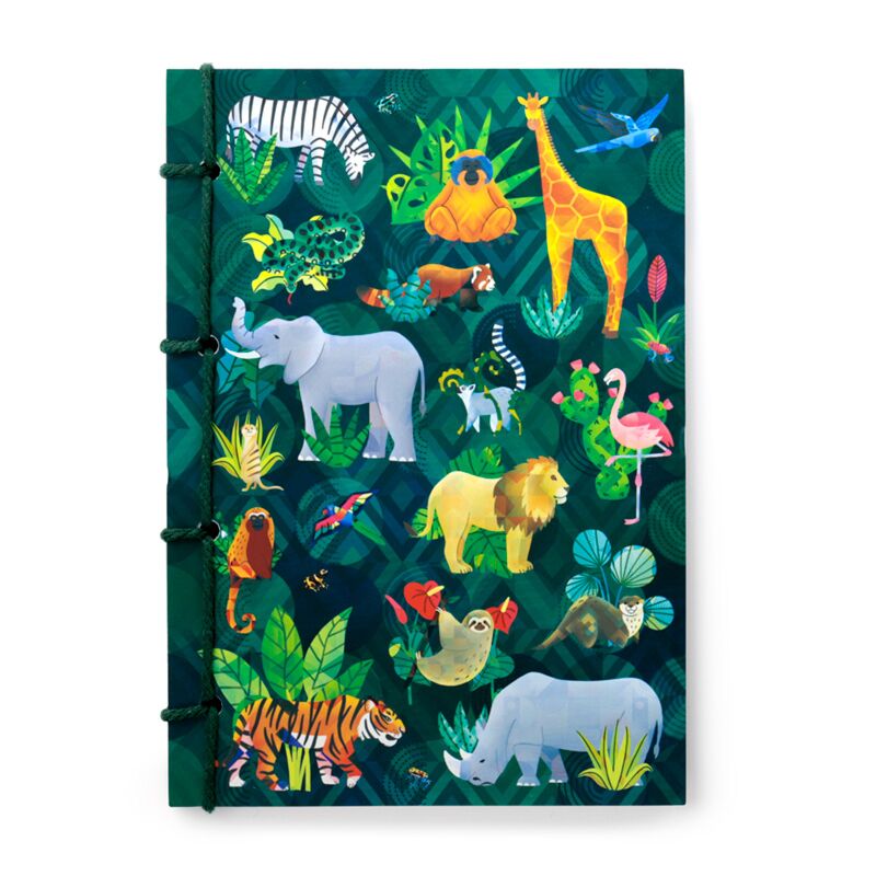 Dierenrijk steenpapier a5 gelinieerd notitieboek