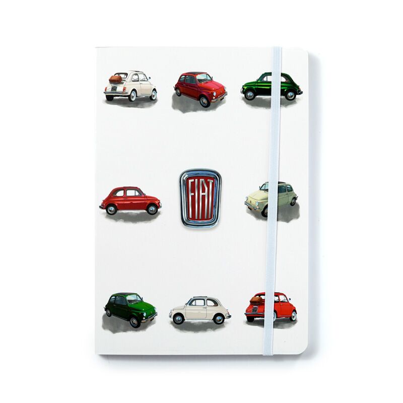 Fiat 500 retro gerecycled a5 gelinieerd notitieboekje