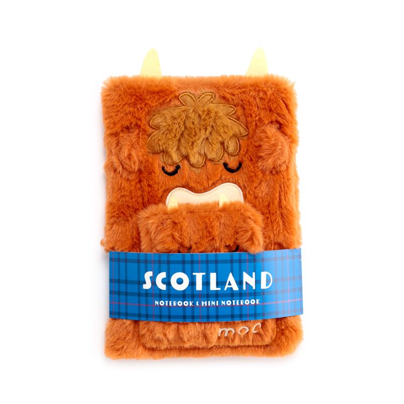 Highland koe pluche notitieboekje bouwel