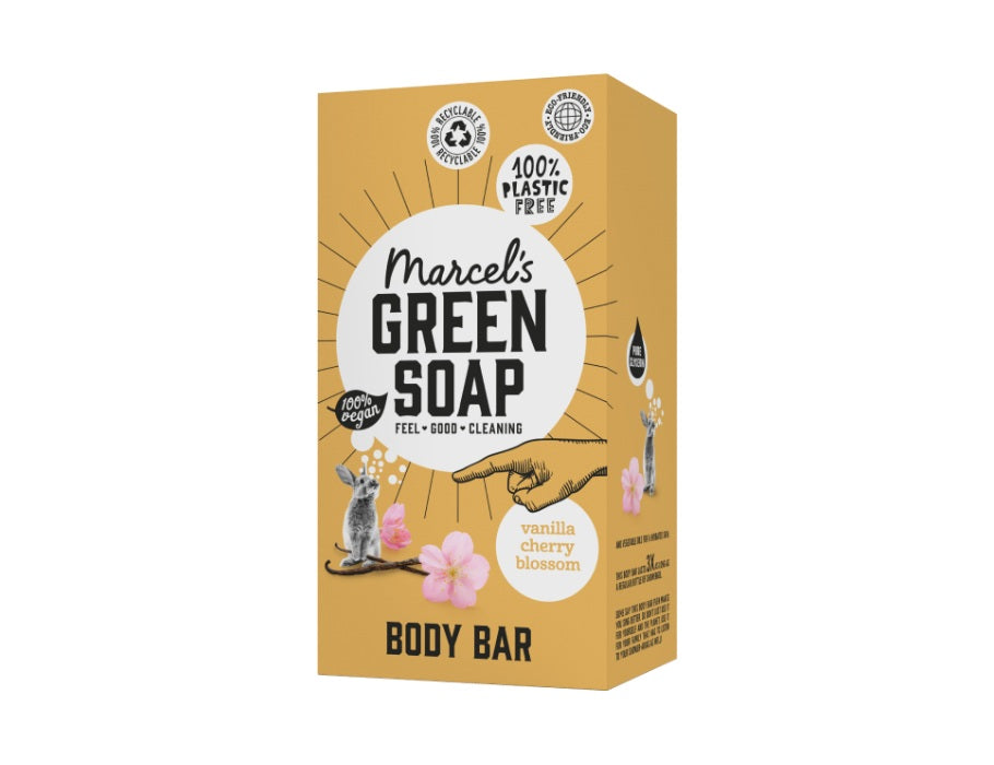 Marcel's green soap body bar - vanille kersenbloesem - 150g