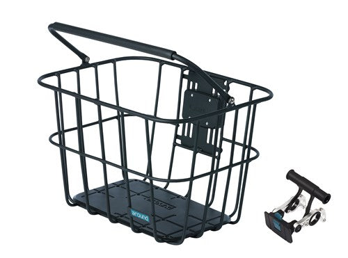 Round aluminum matte black removable with handlebar mount