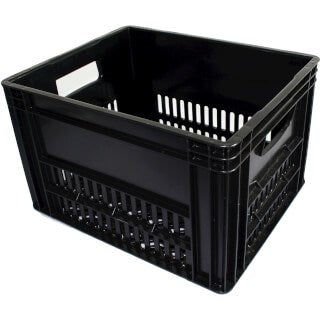 Black PVC crate 43x35x27
