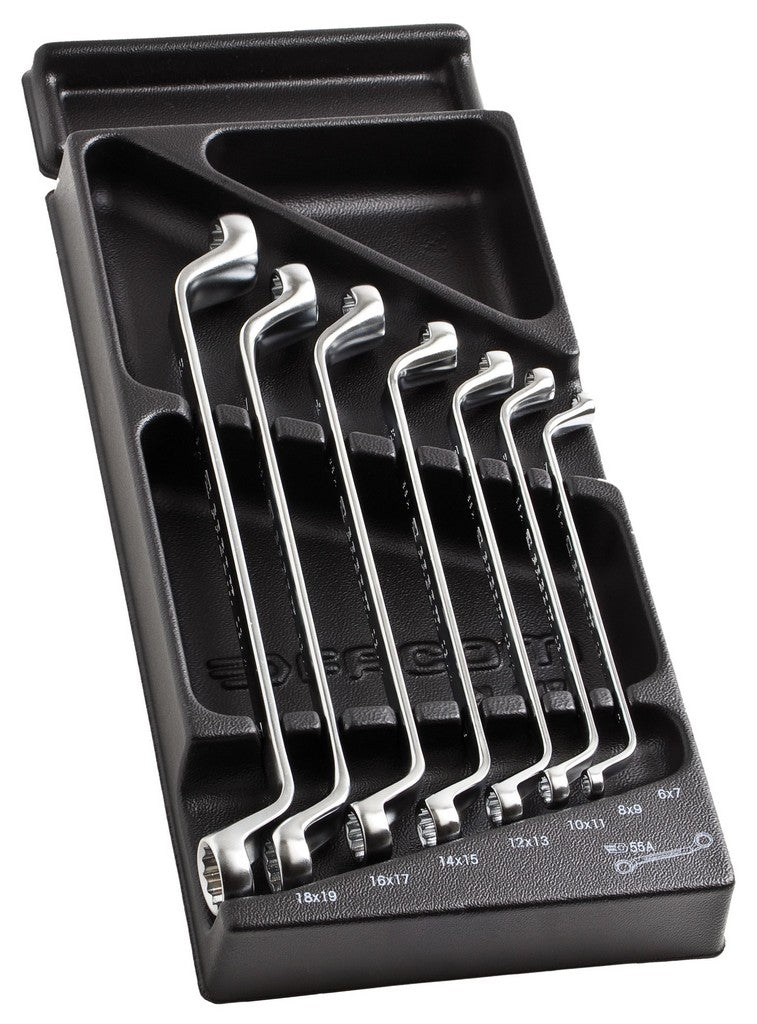 Facom module met 7 verdiepte ringsleutels van 6 tot 19 mm - mod.55-1