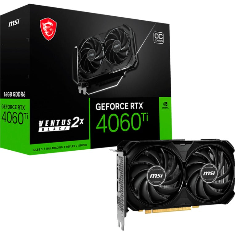 MSI MSI GeForce RTX 4060 Ti VENTUS 2X ZWART 16G OC