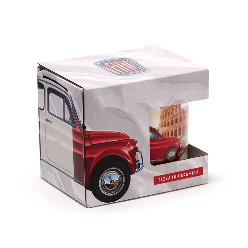 Fiat 500 rome porselein mok