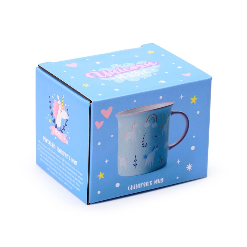 Unicorn magic dunne rand porselein mok