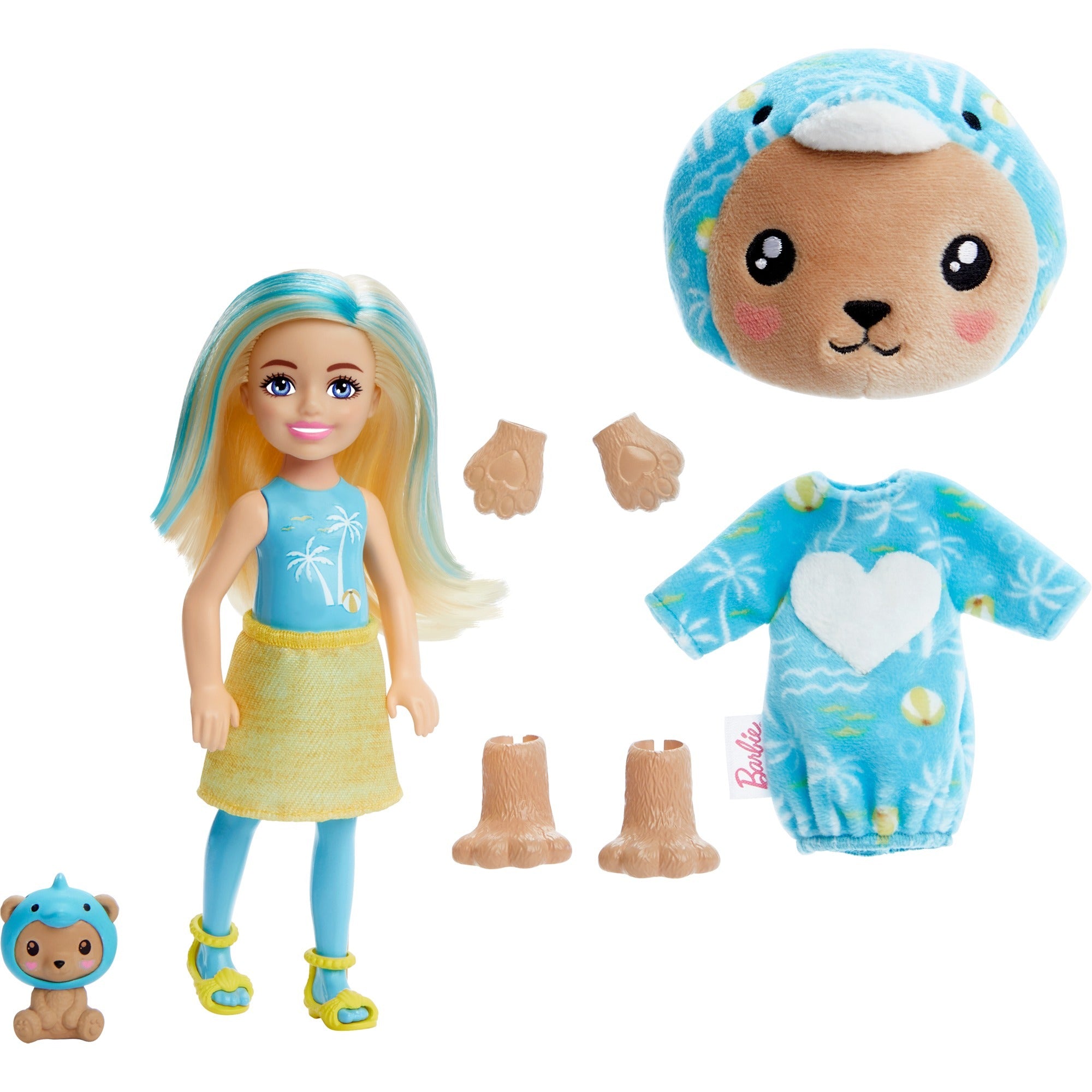 Mattel Cutie Reveal Chelsea Teddybeer als dolfij