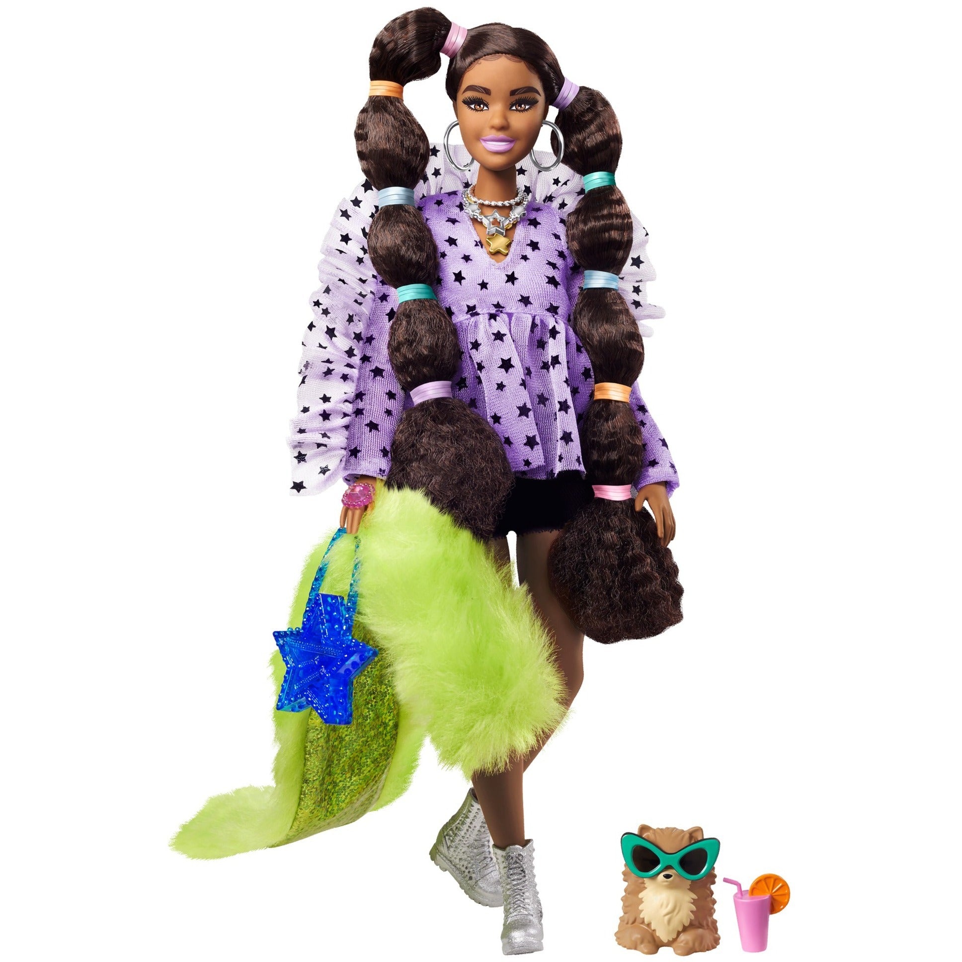 Mattel Extra Doll 7 Top Harige Shrug met Pet Pomerani