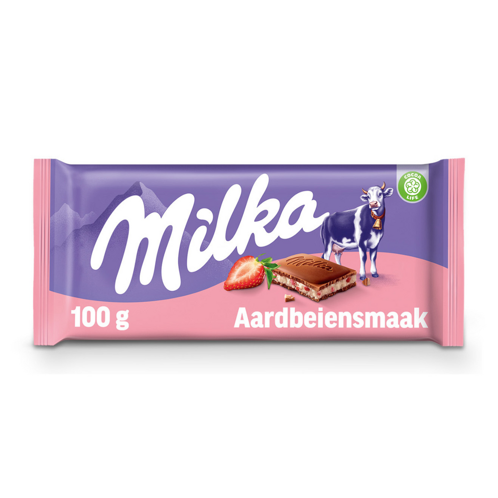 Milka tablet aardbei yoghurt (22x 100gr)