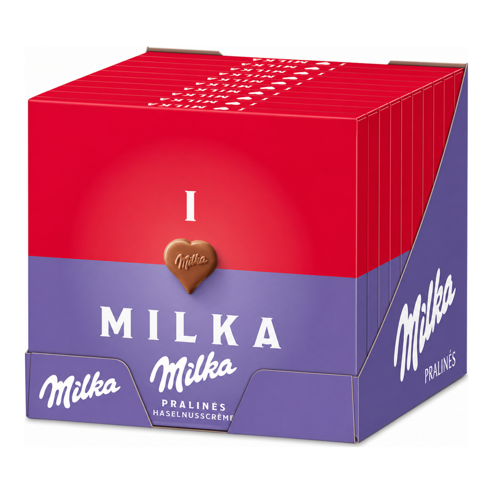 Milka with love praline hazelnoot (10x 110gr)