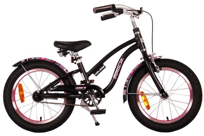 Volare Miracle Cruiser Kinderfiets - Meisjes - 16 inch - Mat Zwart - Prime Collection