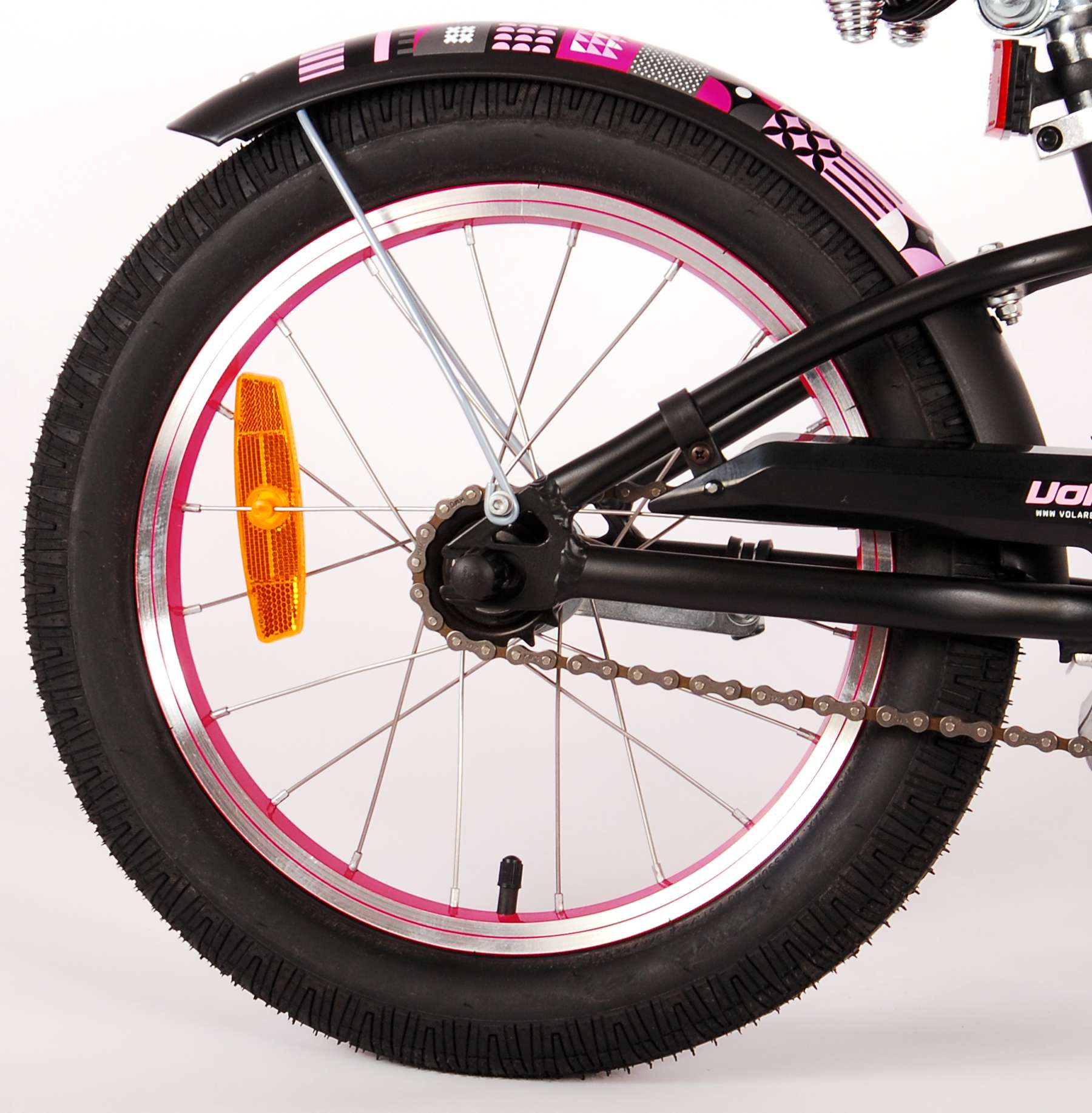 Volare Miracle Cruiser Kinderfiets - Meisjes - 16 inch - Mat Zwart - Prime Collection