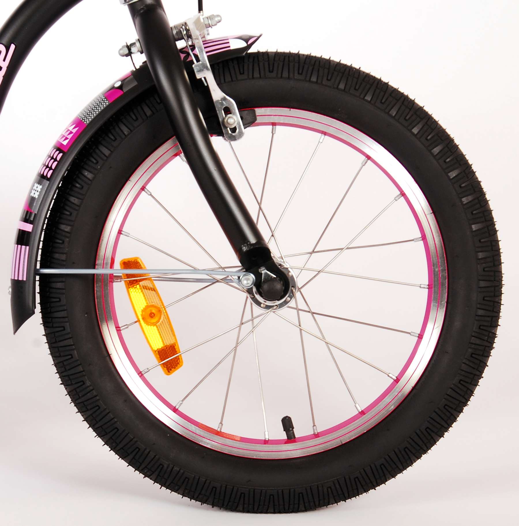 Volare Miracle Cruiser Kinderfiets - Meisjes - 16 inch - Mat Zwart - Prime Collection
