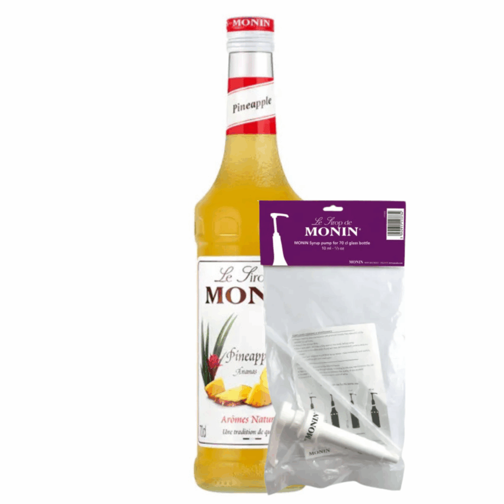 Monin siroop ananas (70 cl) + siroop pompje (10ml)