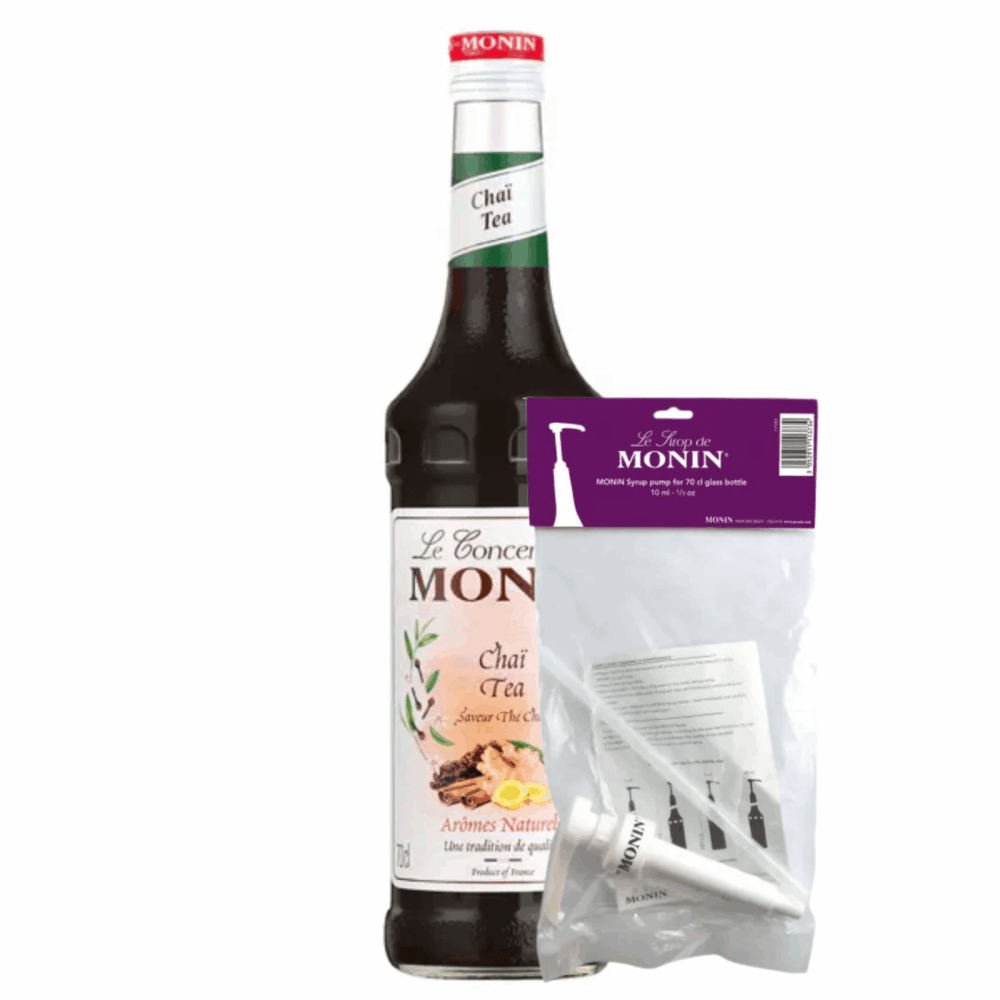 Monin siroop chai tea (70 cl) + pompje (10ml)