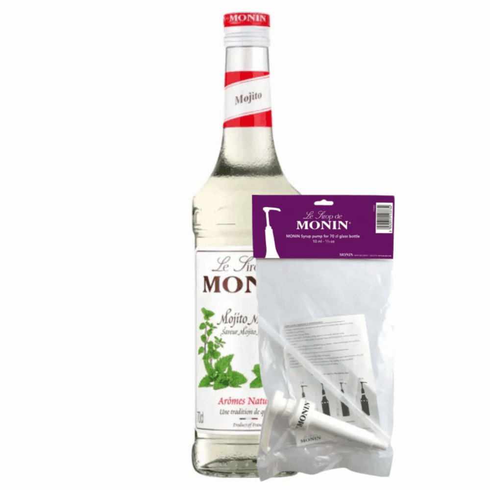 Monin siroop mojito mint (70 cl) + siroop pompje (10ml)