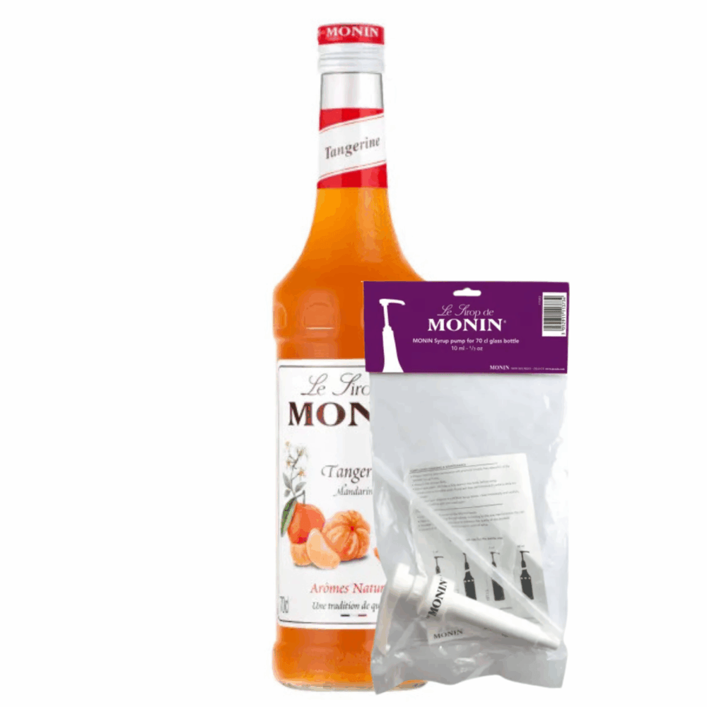 Monin siroop orange (70 cl) + siroop pompje (10ml)