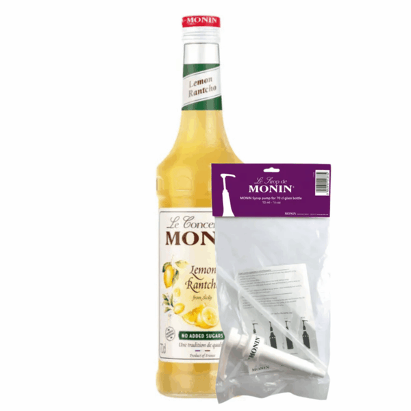Monin siroop rantcho lemon (70 cl) + siroop pompje (10ml)