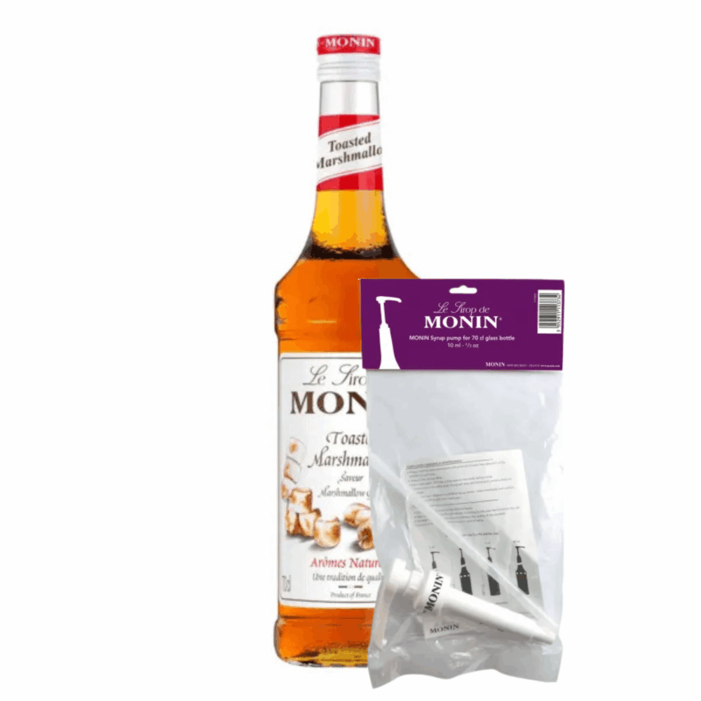 Monin siroop toasted marshmallow (70 cl) + siroop pompje (10ml)