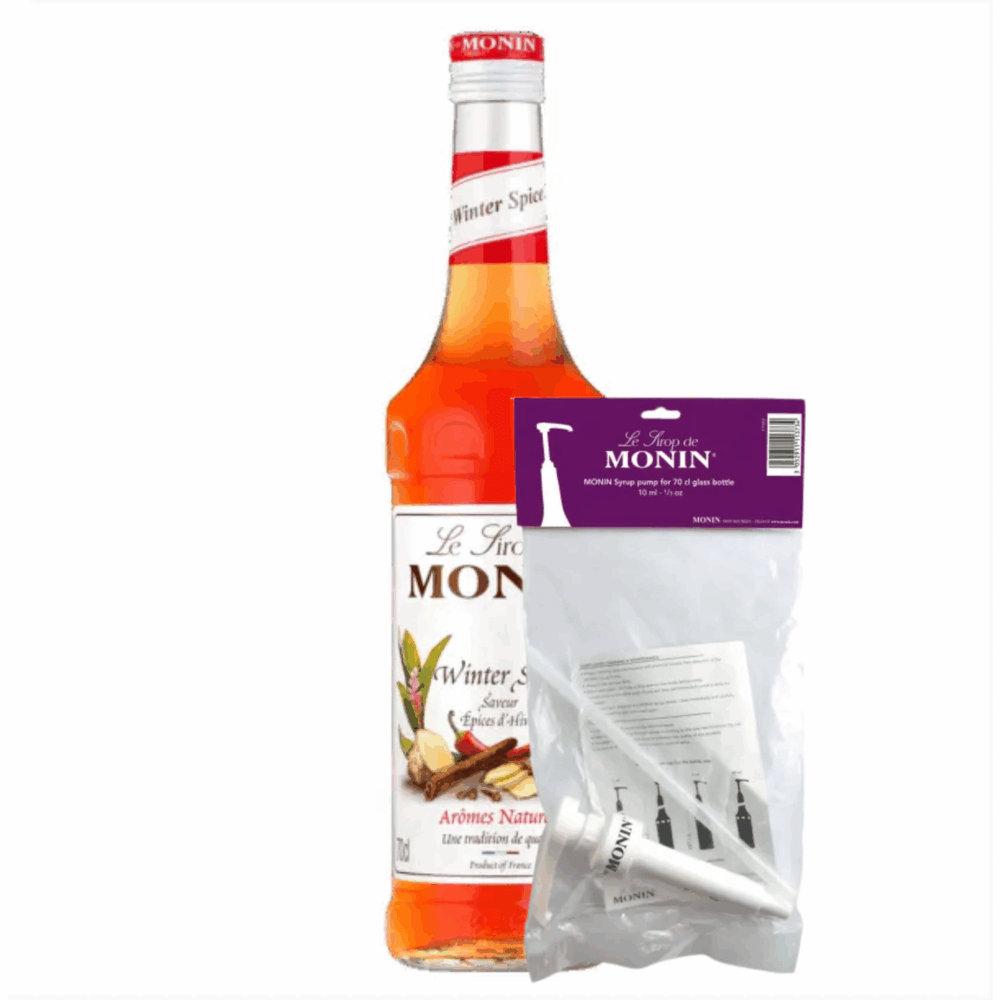 Monin siroop winter spice (70 cl) + siroop pompje (10ml)