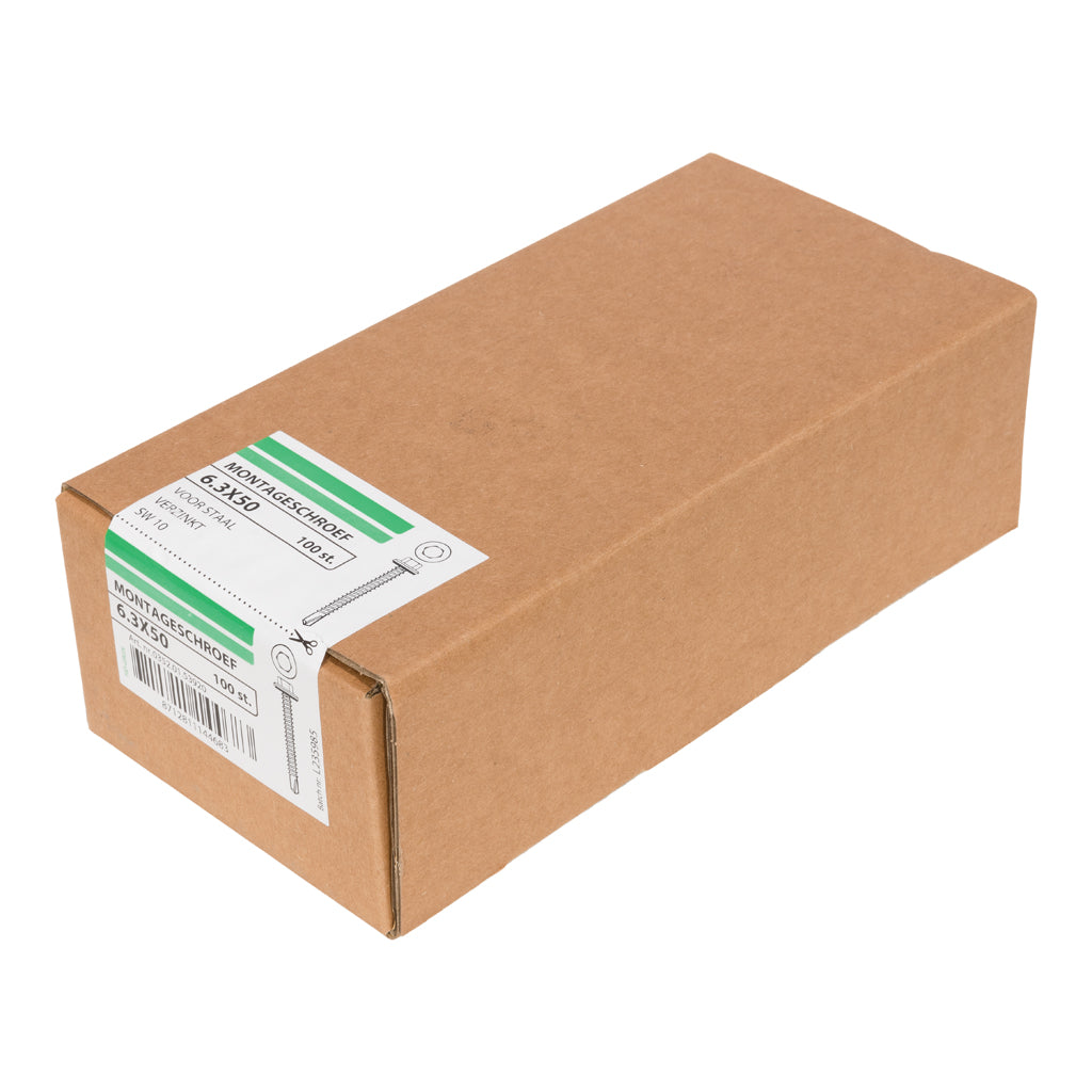 Hoenderdaal fasteners hoenderdaal binnenzeskantbout vz 8.8 pk ib-6 din7991 m10x60 | 100 stuks - 2170.11.70001