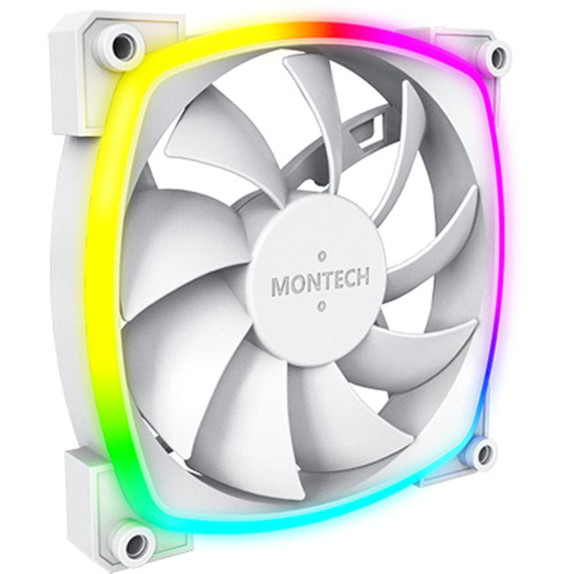 Montech ax120 fan pwm 3-pack rgb case fans (wit, 3 stuks, 120 x 120 x 25 mm)