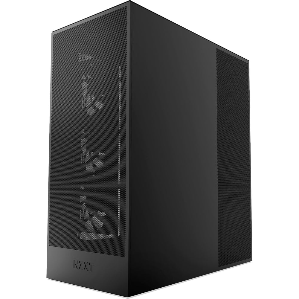 Nzxt h7 flow (2024) midi tower behuizing (zwart | 2x usb-a | 1x usb-c | tempered glass)