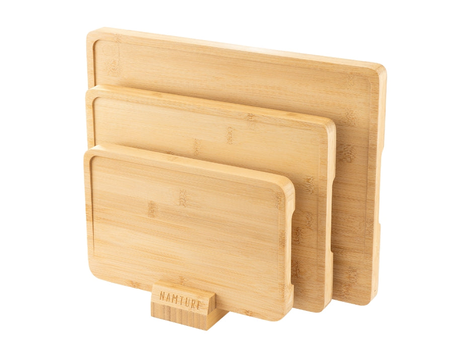 Namture giftset - 3 snijplanken + houder bamboe