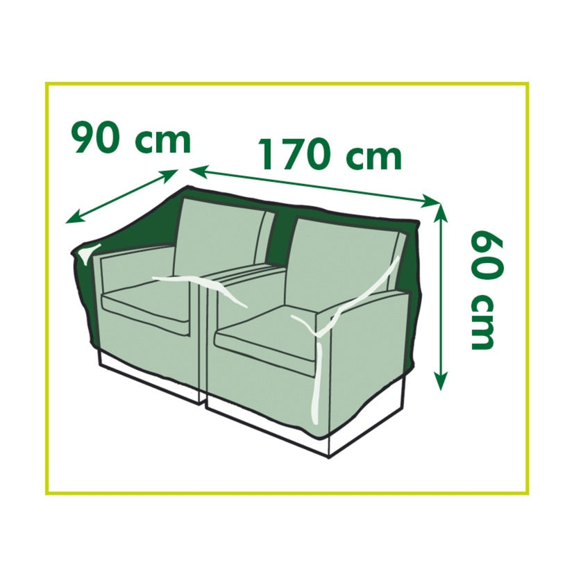 Nature Nature Tuinmeubelafdekhoes voor 2-zits loungebank