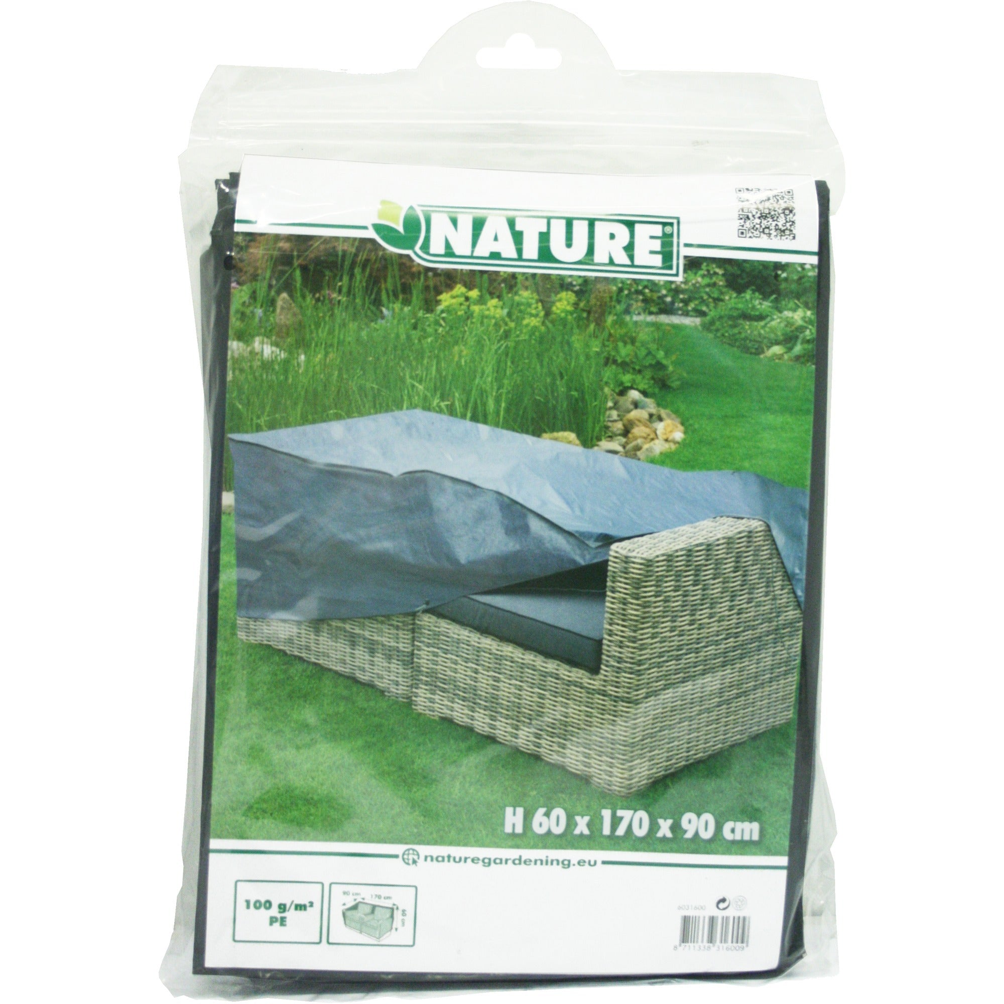 Nature Nature Tuinmeubelafdekhoes voor 2-zits loungebank