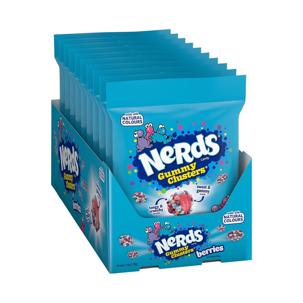 Nerds gummy clusters berries zakje (10x 113 gr)