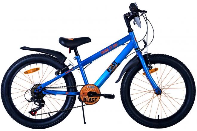 Nerf kinderfiets - jongens - 20 inch - satijnblauw - 6 versnellingen