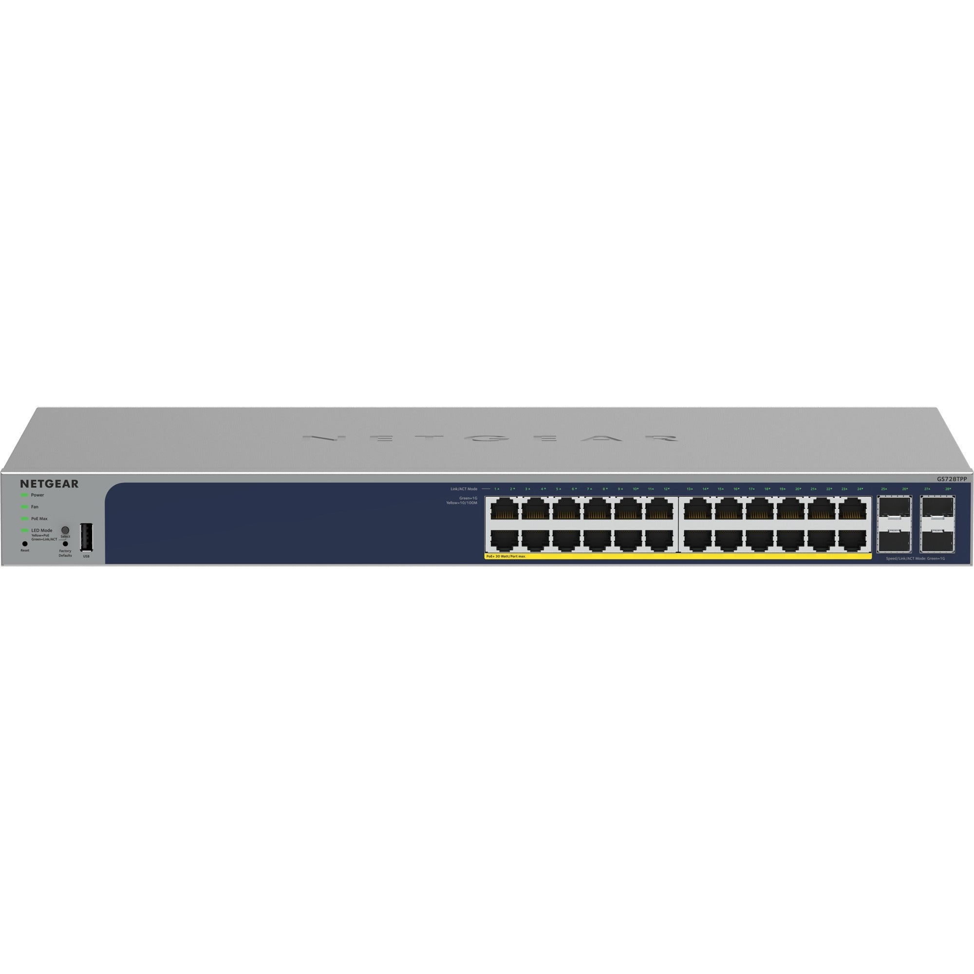 Netgear 24-poorts Gigabit Ethernet PoE+-switch met 4