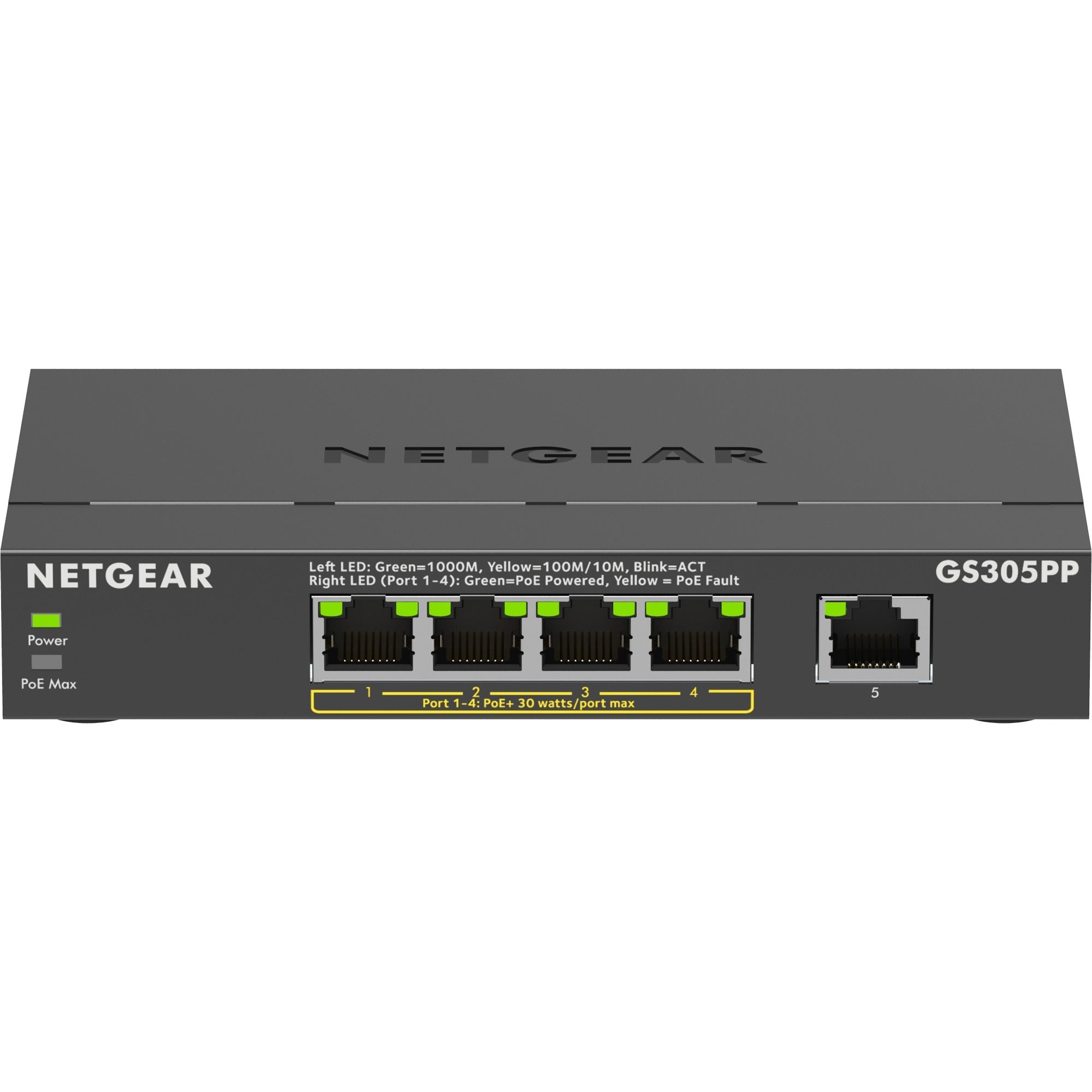 Netgear 5-poorts Gigabit Ethernet PoE+ Unmanaged Switch (GS3