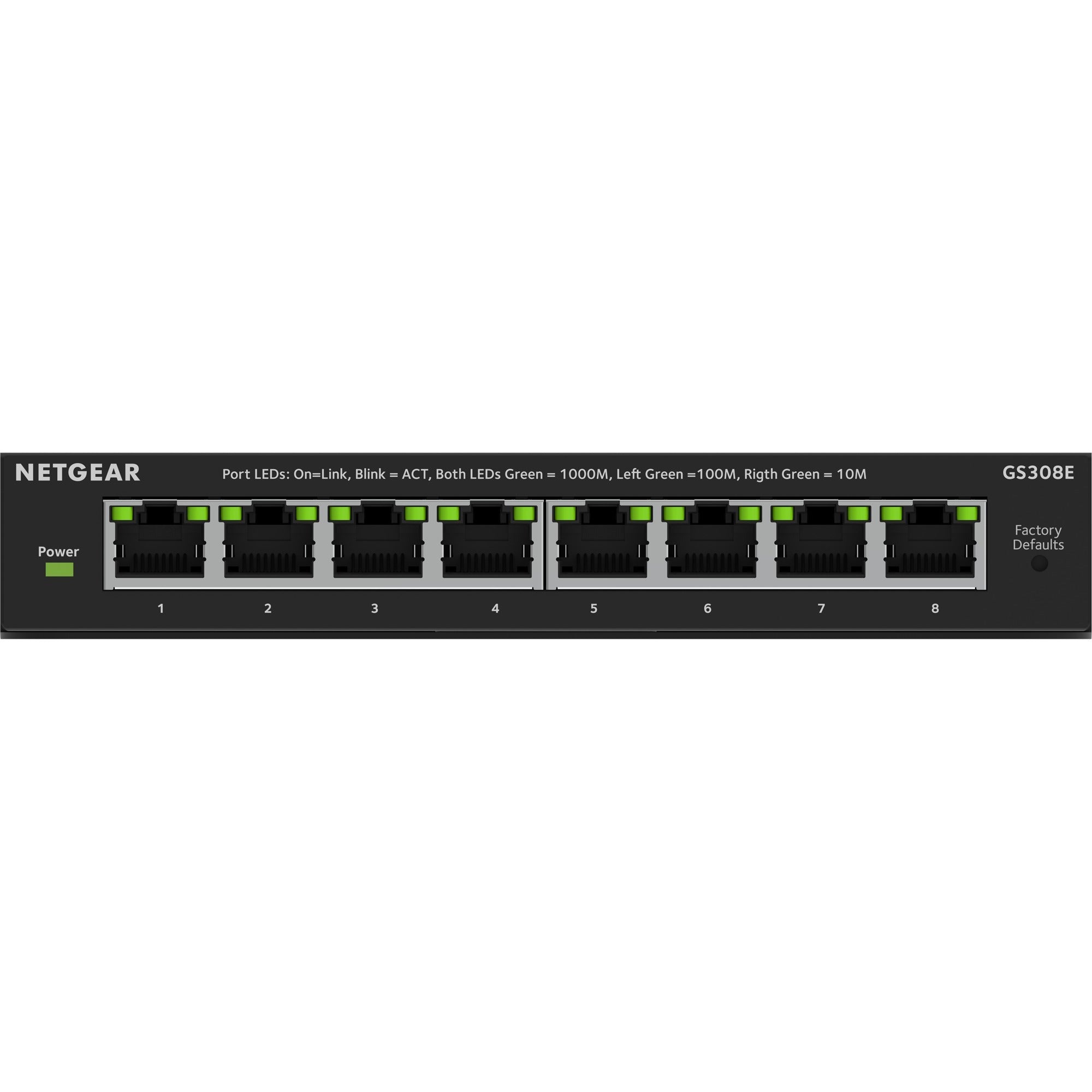 Netgear Netgear 8-poorts Gigabit Ethernet Plus-switch (GS308Ev4)