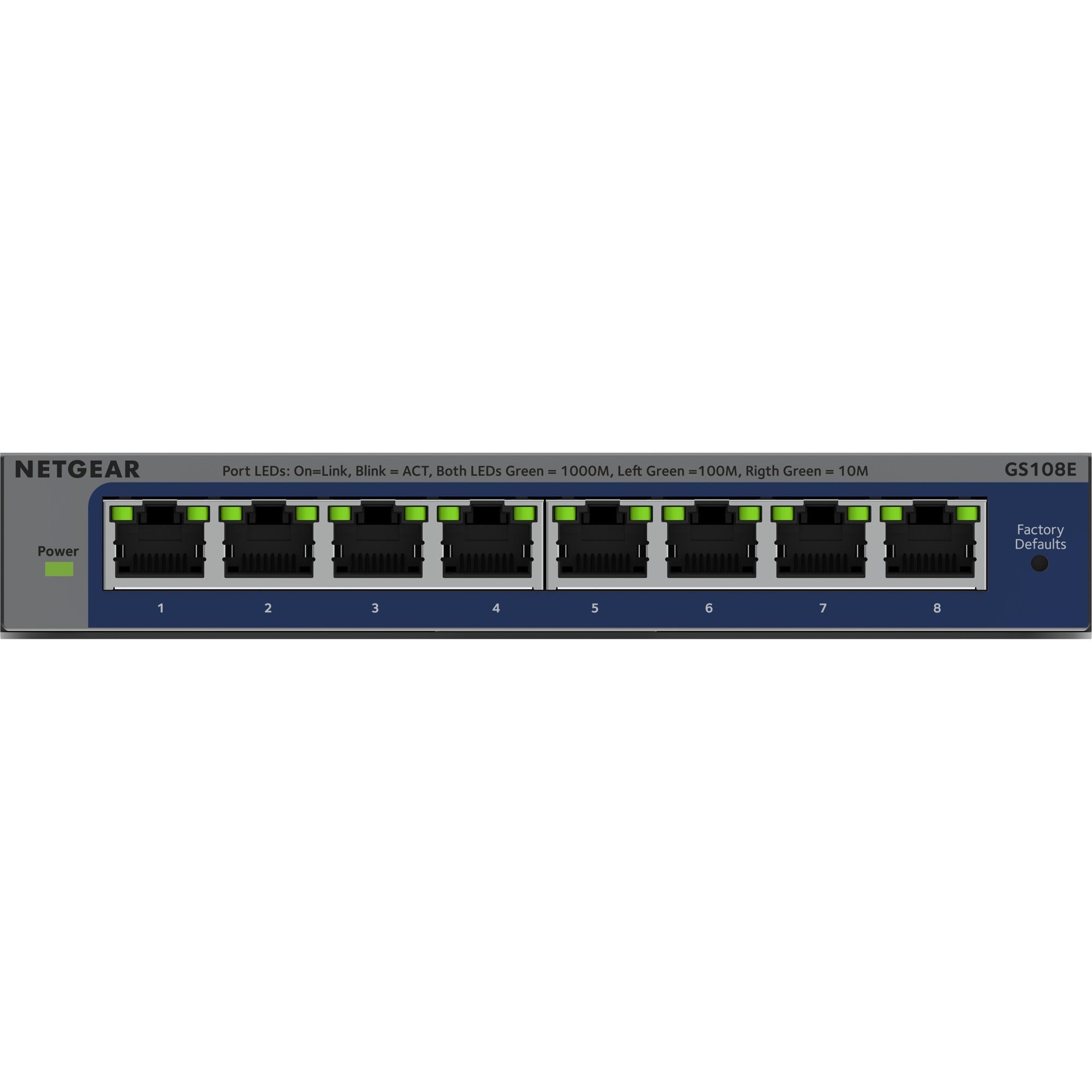 Netgear Netgear 8-poorts Gigabit Plus-switch (GS108E-400EUS)