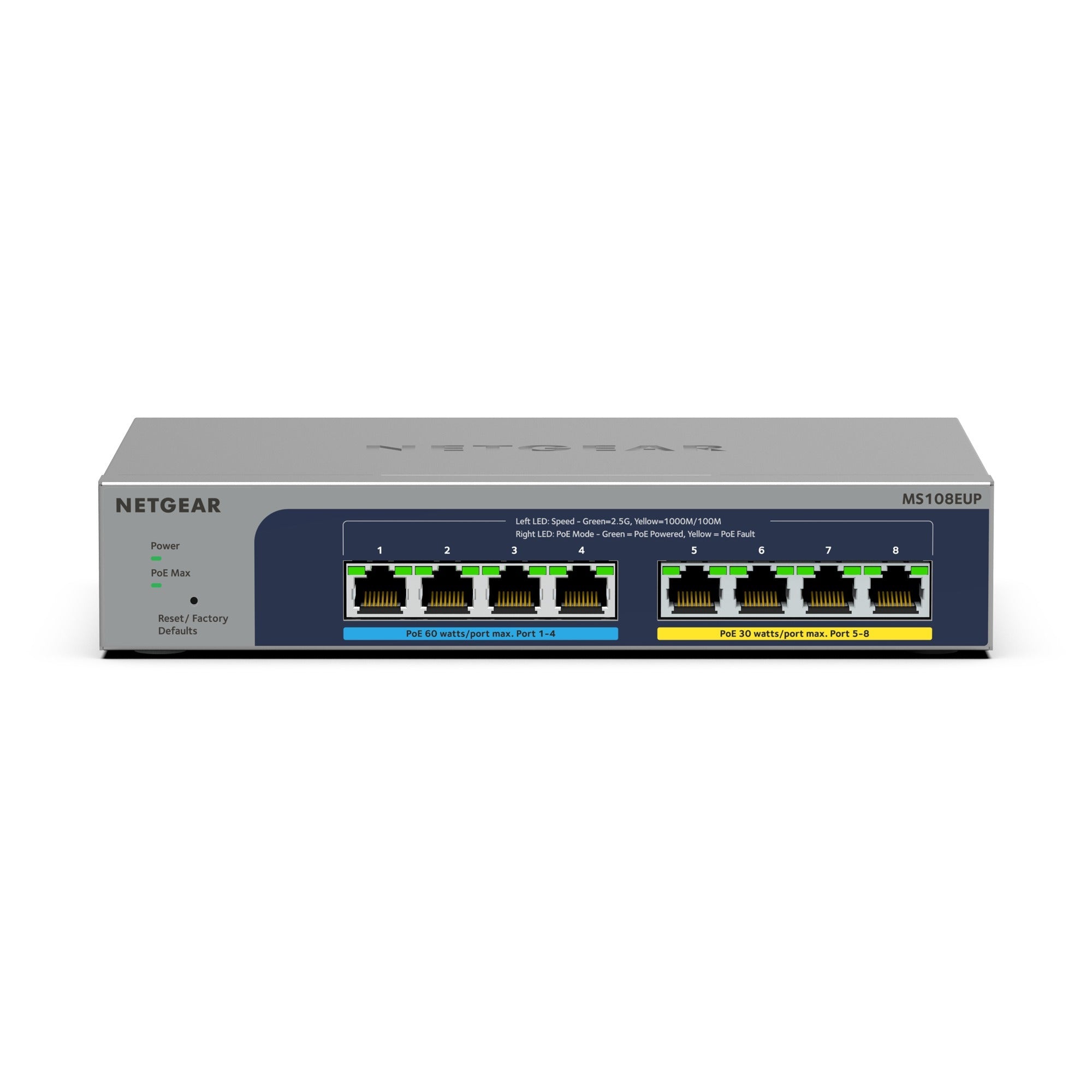 Netgear Netgear 8-poorts Multi-Gigabit (2,5G) Ultra60 PoE++ Ethernet