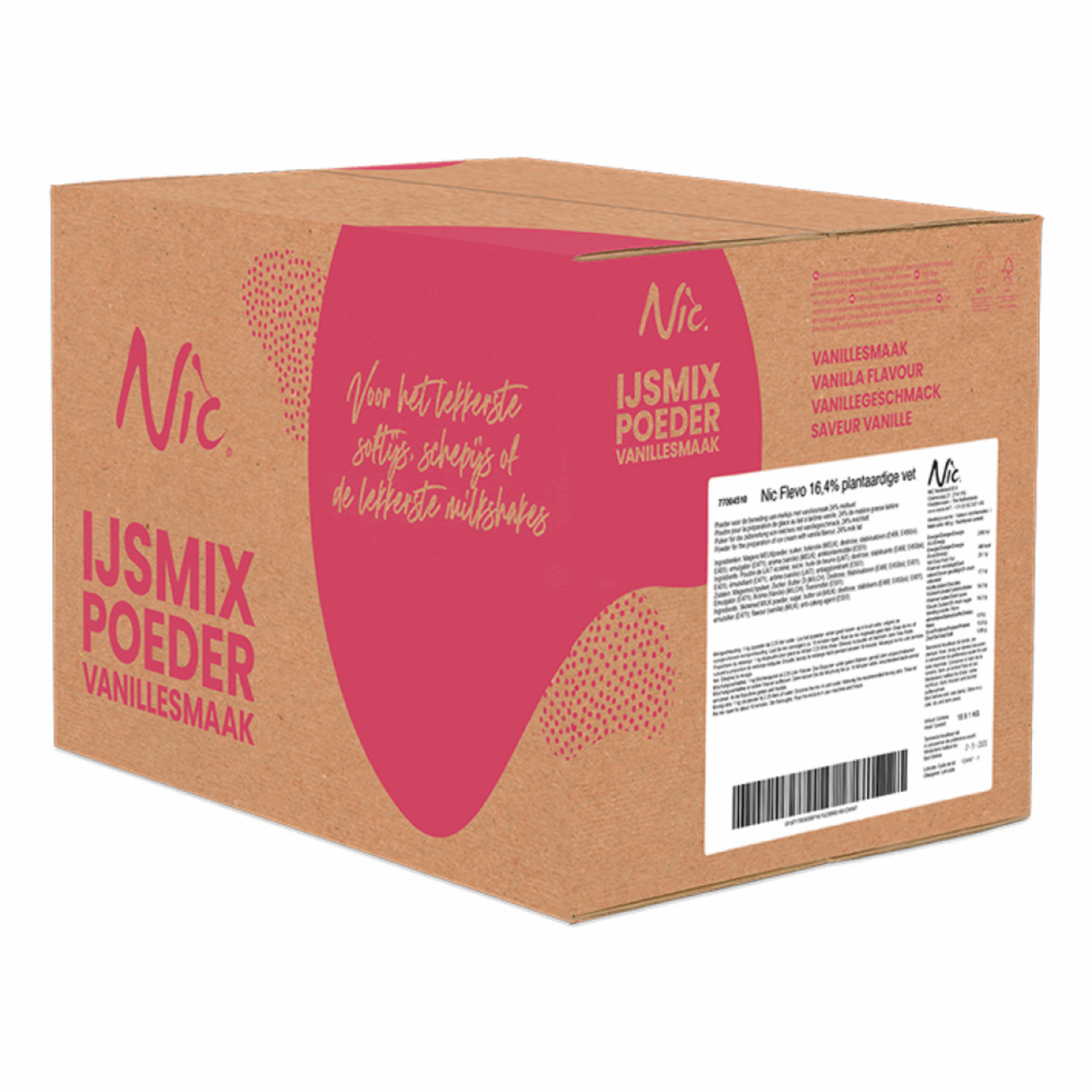 Nic flevo ijsmix poeder 16.4% (1kg)