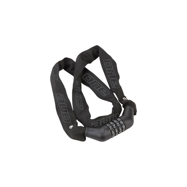 One kettingcijferslot 4.90 4mm 90cm black grey