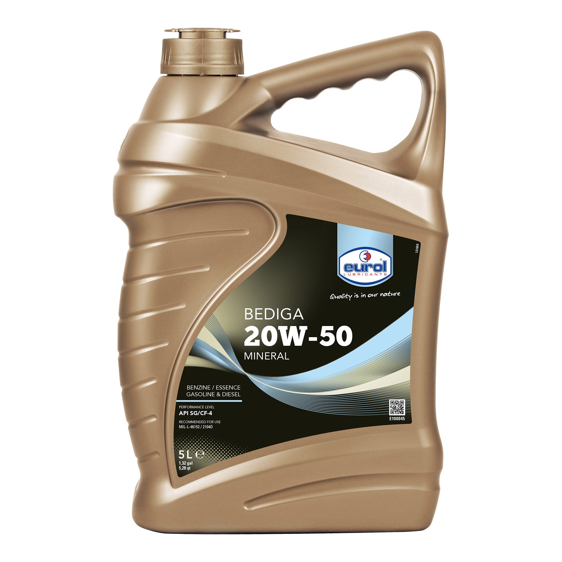 Huile Eurol Carter 20W50 SG CD 5 litres API : SG CF4 Bediga