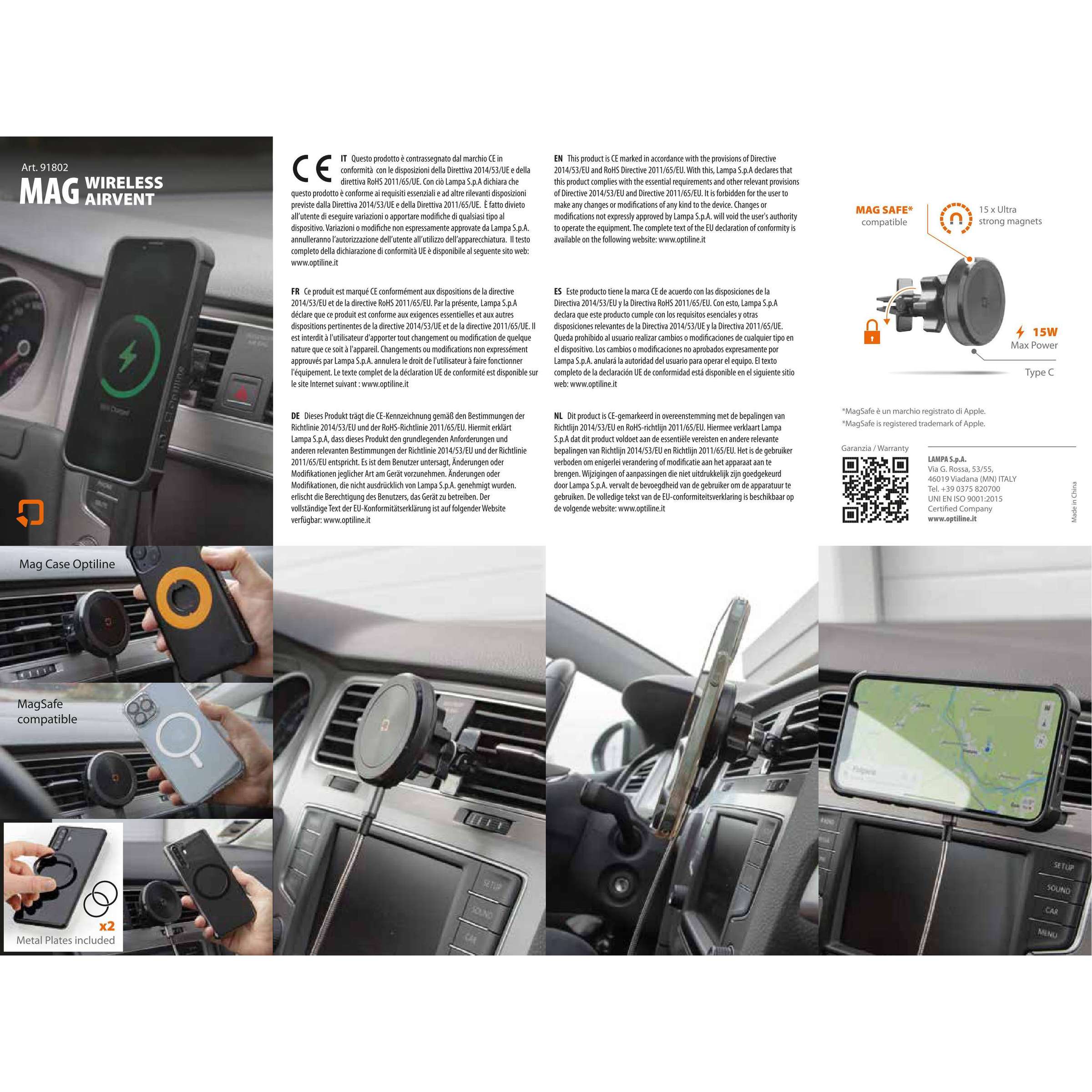 Optiline mag draadloze luchtontluchter